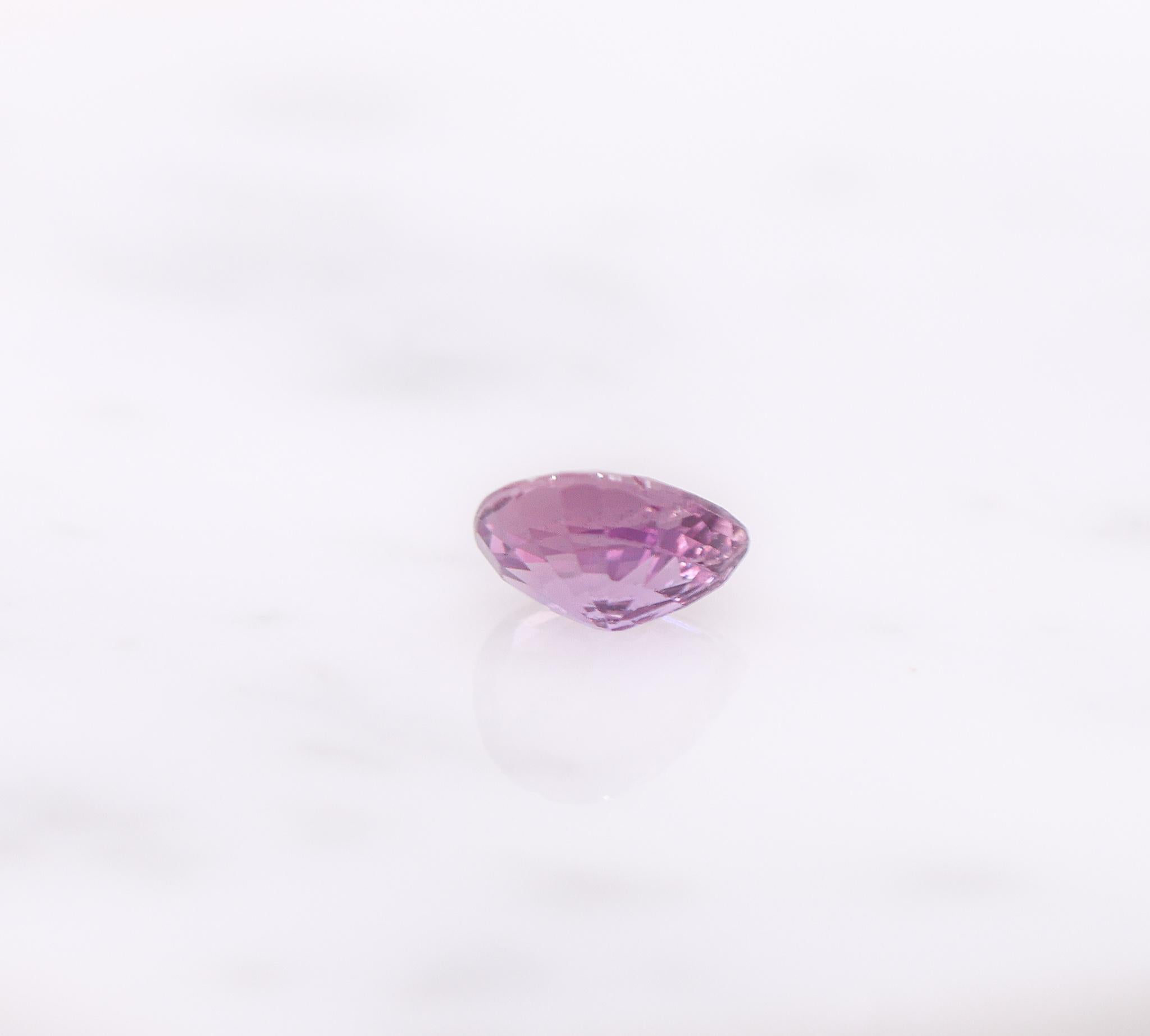 da uomo o donna 0,94 carati di zaffiro viola, gemma allentata a forma di pera 7x5 mm in vendita