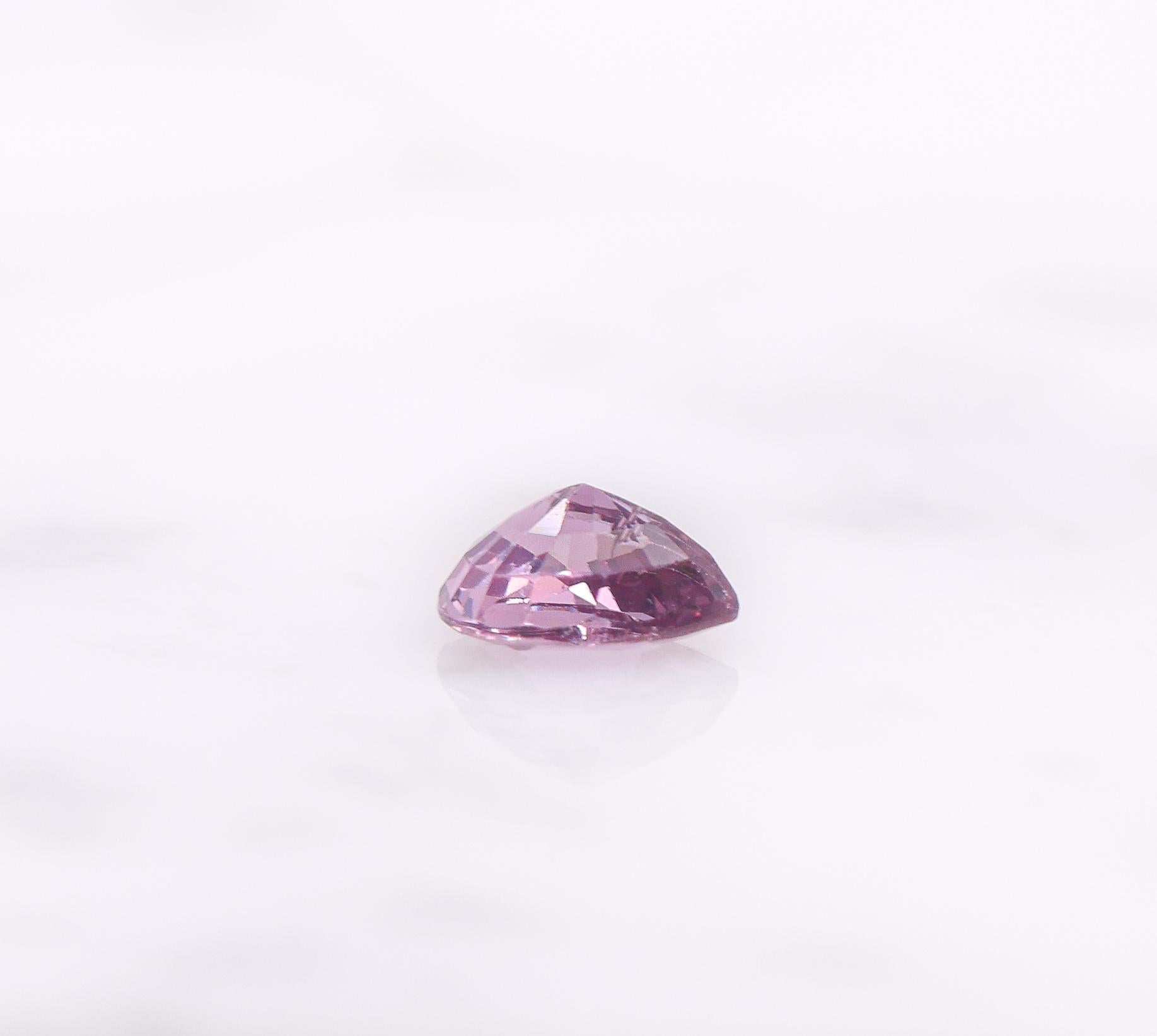 0,94 carati di zaffiro viola, gemma allentata a forma di pera 7x5 mm in vendita 2
