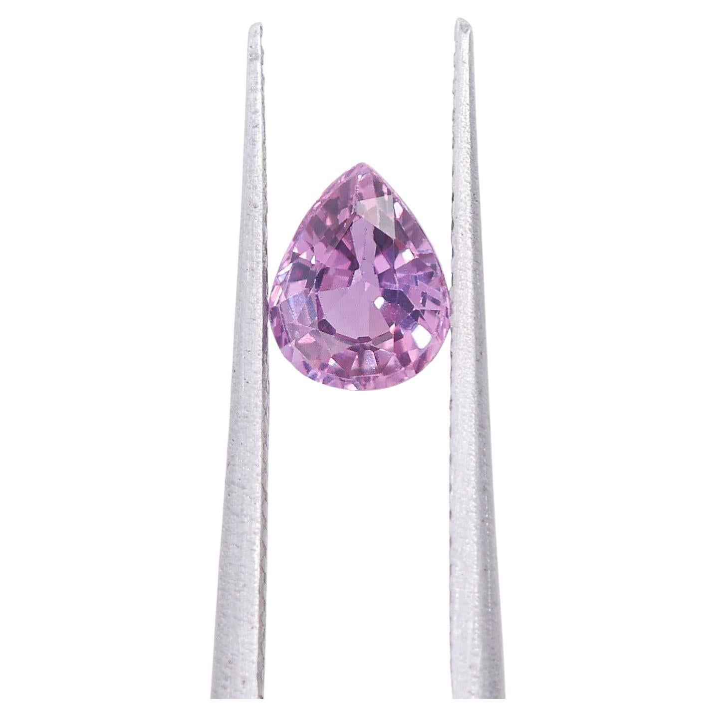 0.94 Carat Purple Sapphire Looser Gemstone Pear Shape 7x5mm