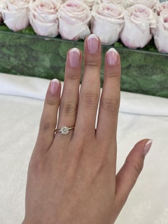0.94 Carat Round Brilliant Solitaire Diamond Ring 14 Karat Two Tone