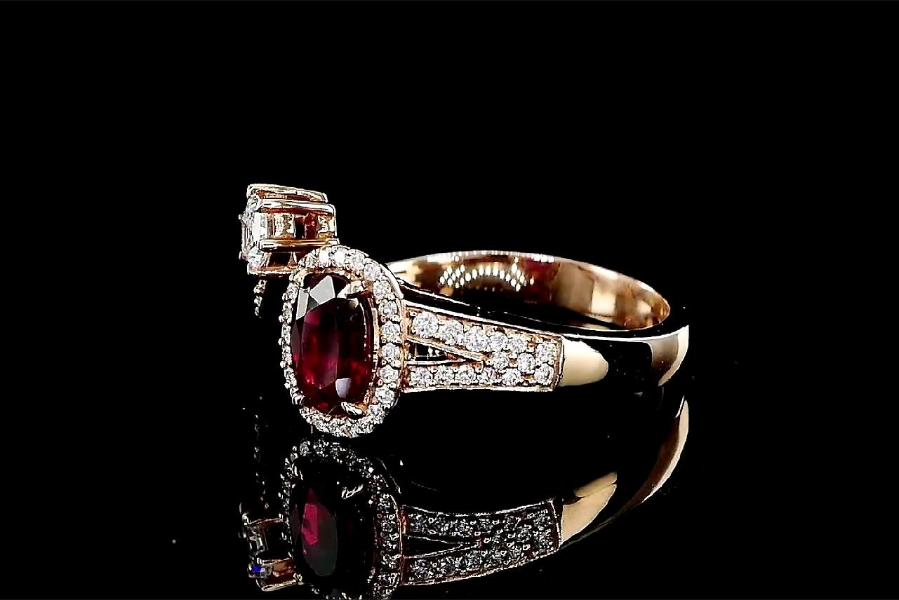 Bague en rubis 0,94 carat en vente 3