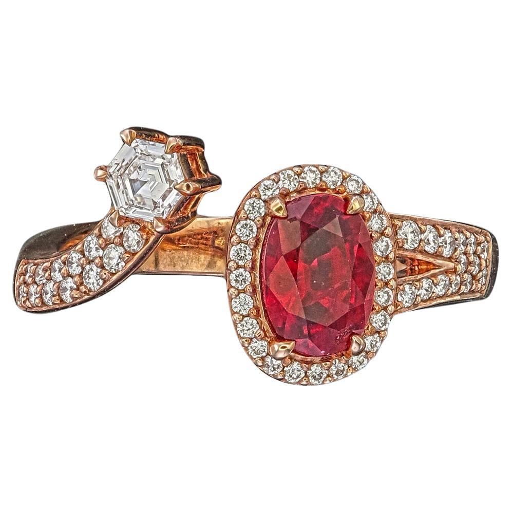 Anillo de rubí de 0,94 quilates
