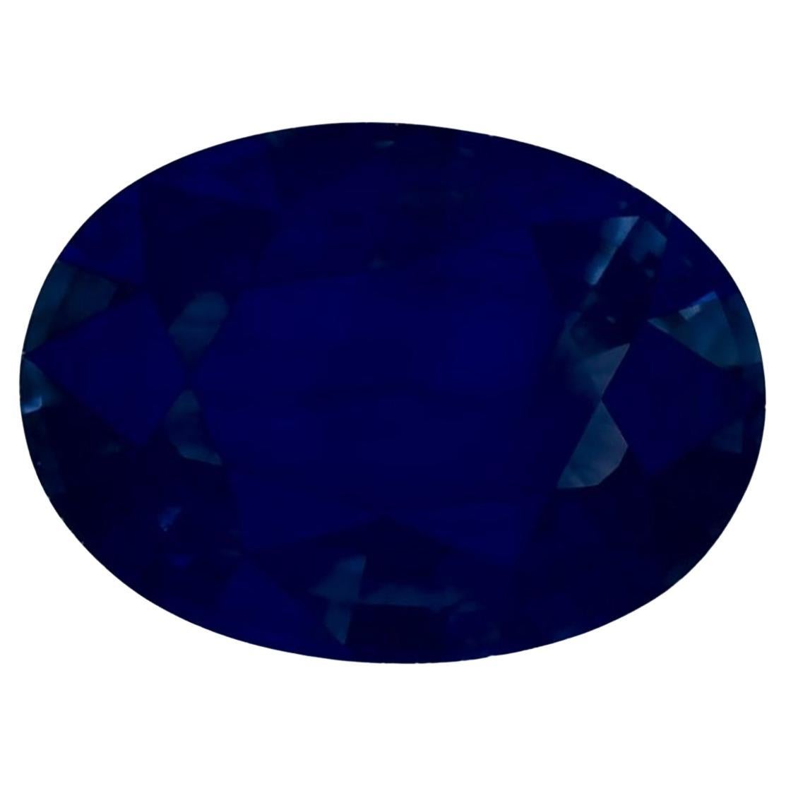 0.94 Ct Blue Sapphire Oval Loose Gemstone For Sale