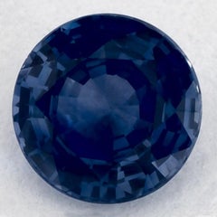 0.94 Ct Blue Sapphire Round Loose Gemstone