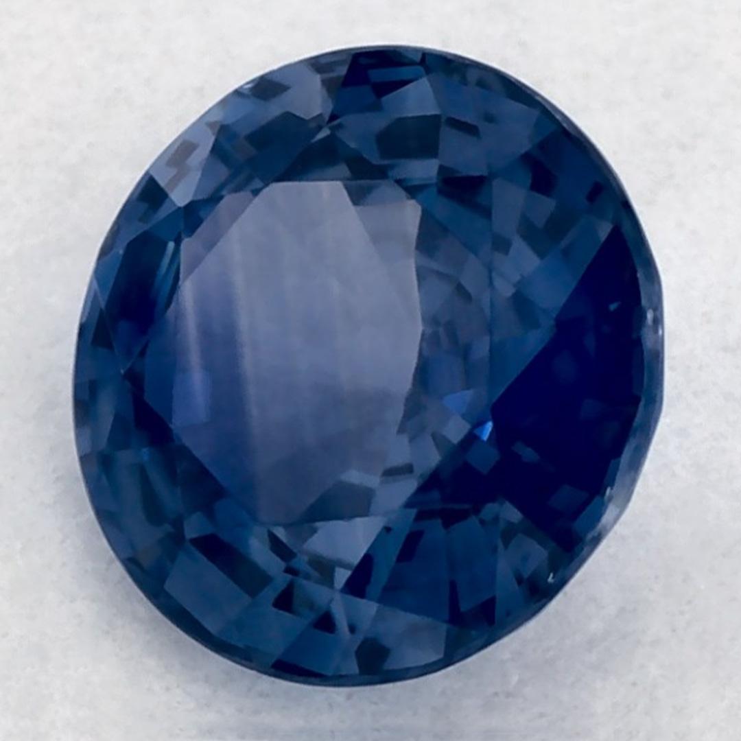 Taglio rotondo 0.94 carati di zaffiro blu rotondo sfuso in vendita