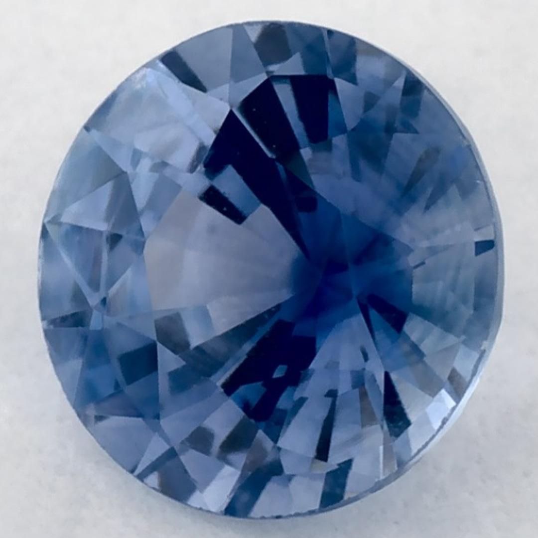 0.94 Karat Blauer runder Saphir, loser Edelstein (Rundschliff) im Angebot