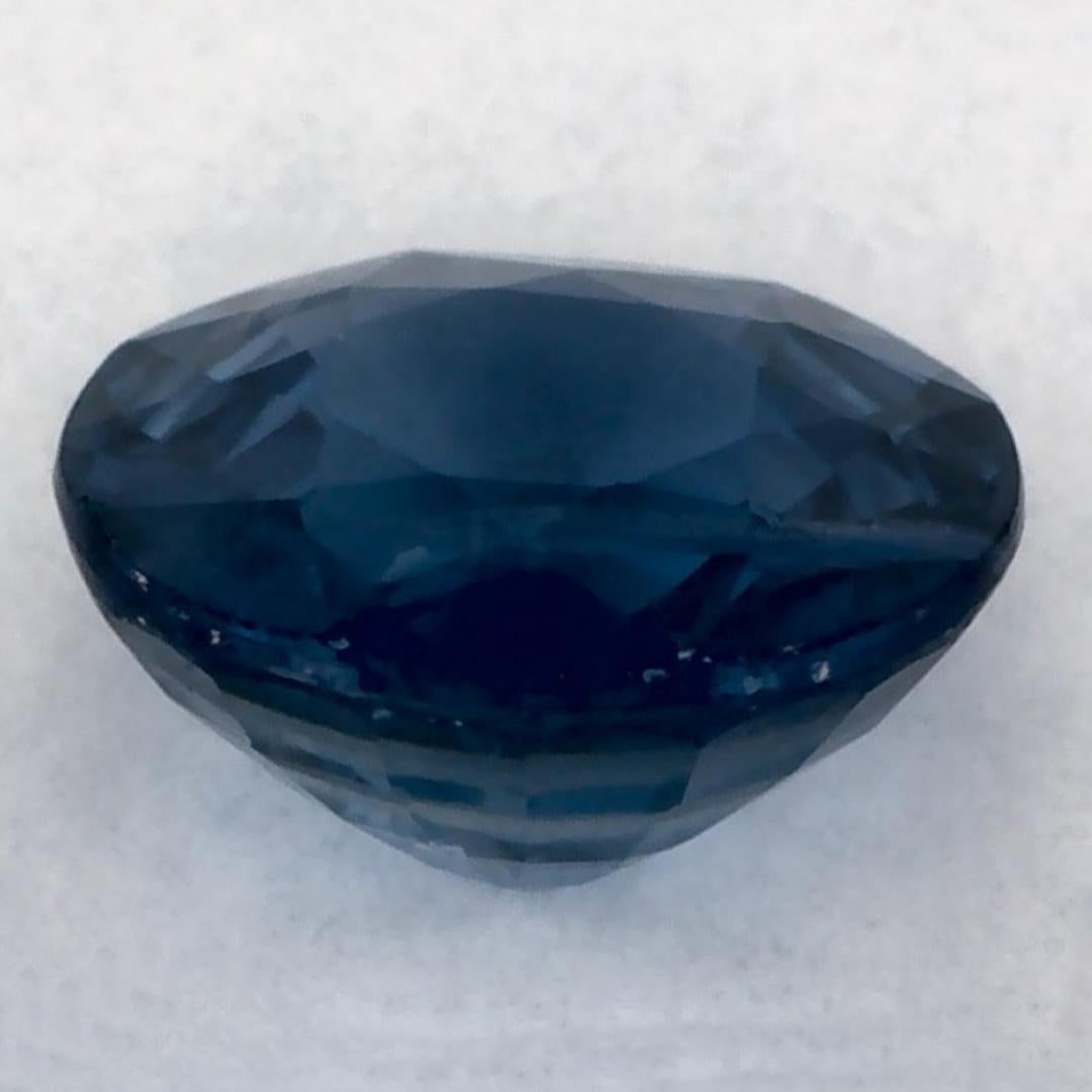0.94 Ct Blue Sapphire Round Loose Gemstone In New Condition For Sale In Fort Lee, NJ