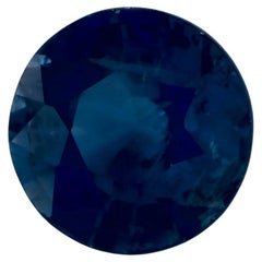 0.94 Ct Blue Sapphire Round Loose Gemstone
