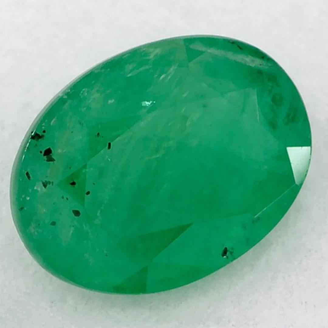 0.94 Karat Smaragd Oval Loser Edelstein (Ovalschliff) im Angebot