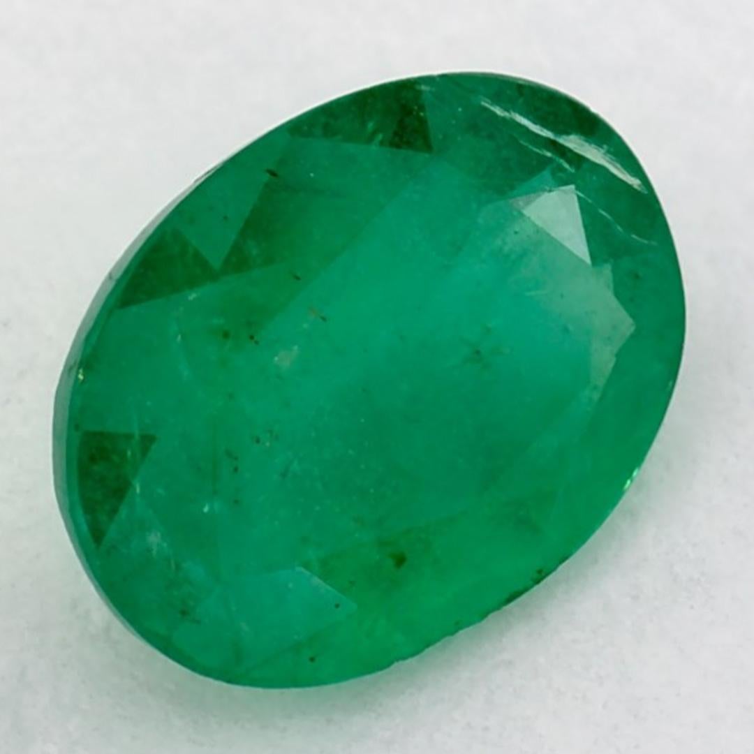 0.94 Karat Smaragd Oval Loser Edelstein (Ovalschliff) im Angebot