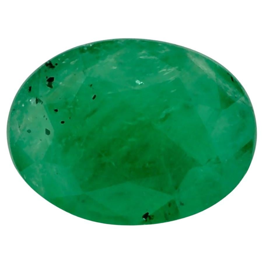 Gema suelta ovalada esmeralda de 0.94 qt