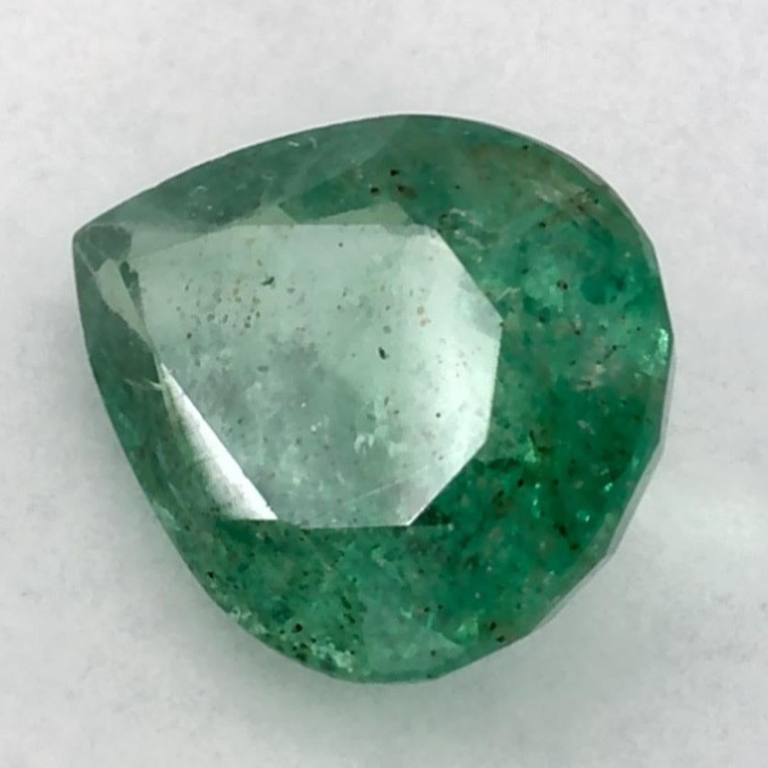0.94 Karat Smaragd Birne Loser Edelstein (Tropfenschliff) im Angebot