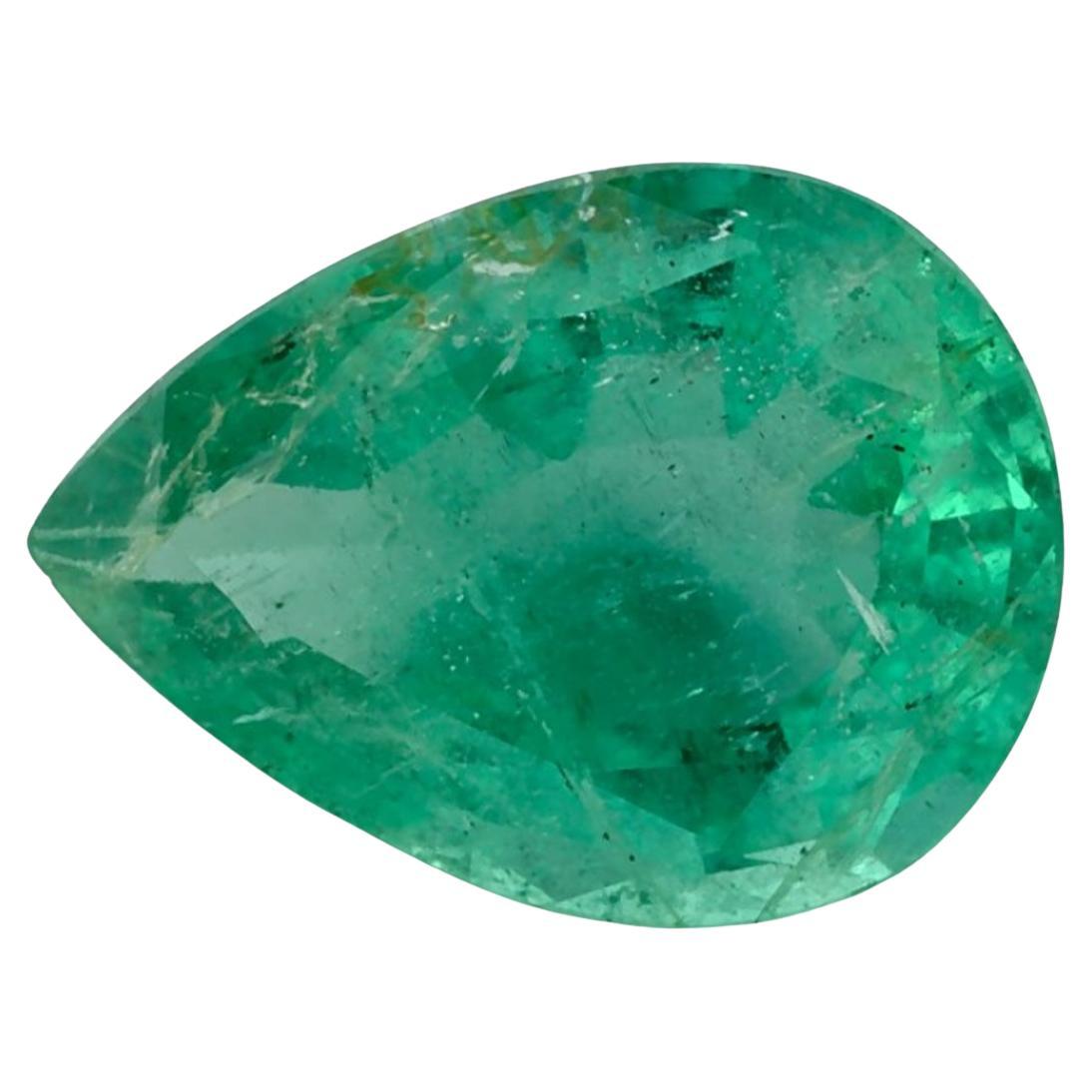 0.94 Ct Emerald Pear Loose Gemstone For Sale