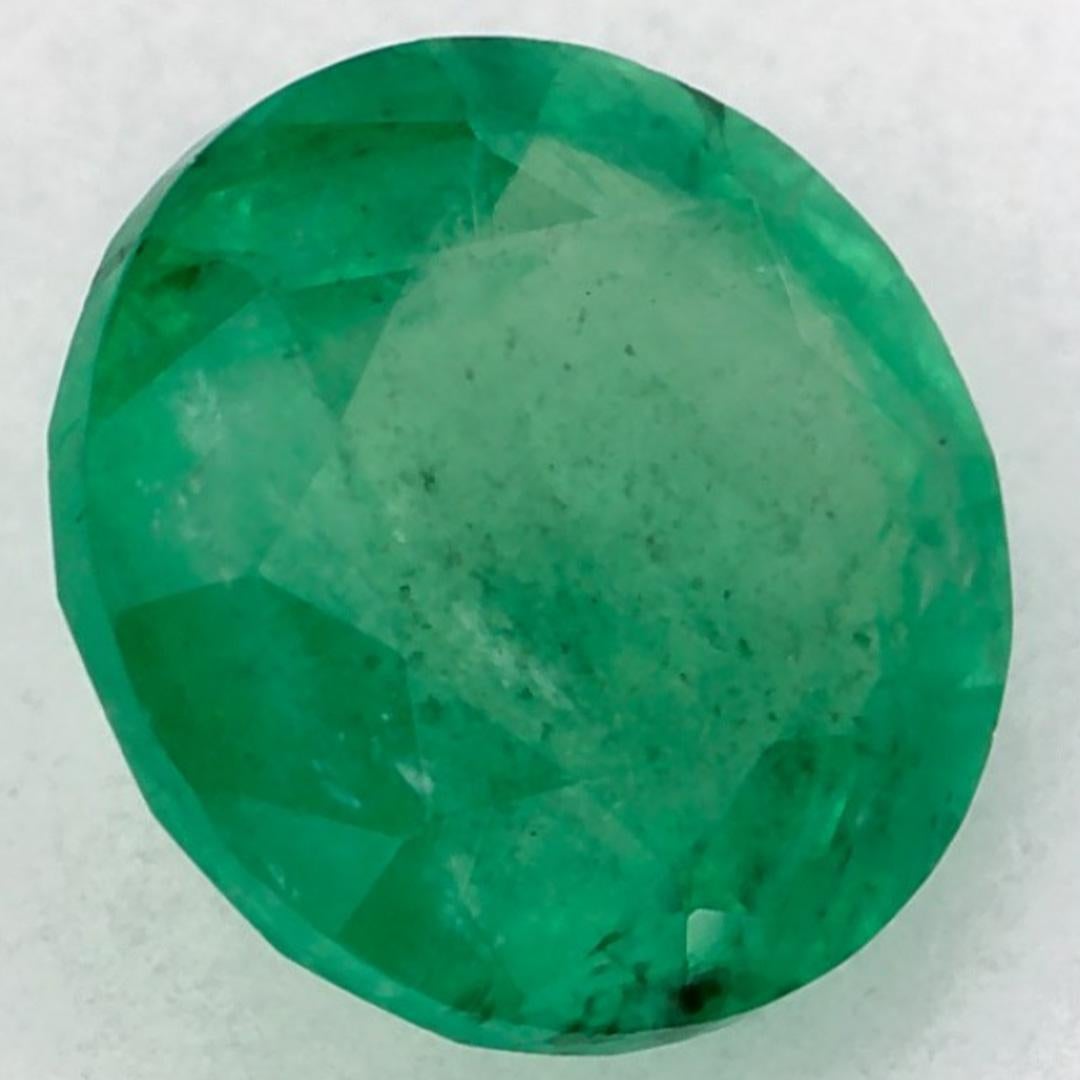 Round Cut 0.94 Ct Emerald Round Loose Gemstone For Sale