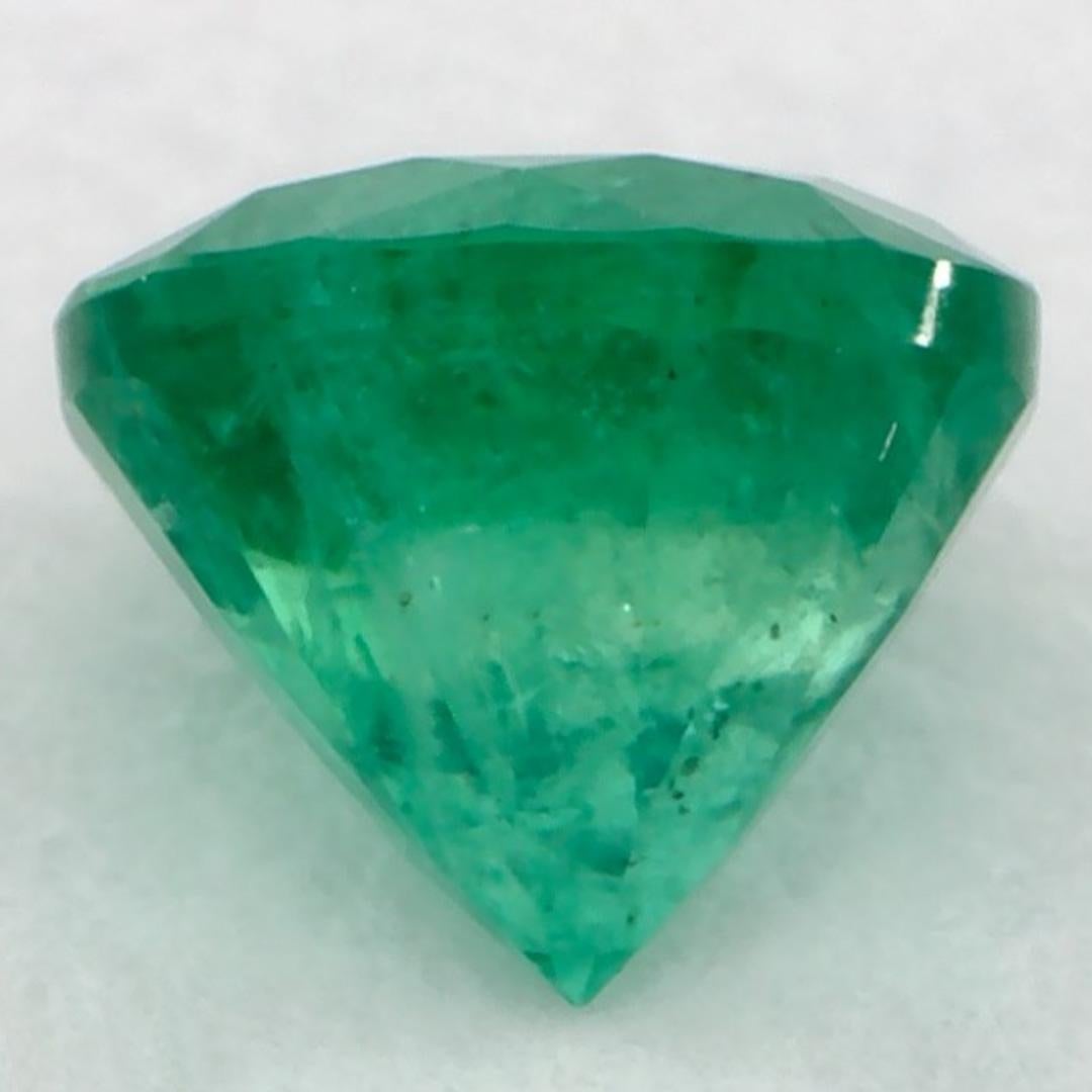 0.94 Ct Emerald Round Loose Gemstone (pierre précieuse en vrac) Neuf - En vente à Fort Lee, NJ