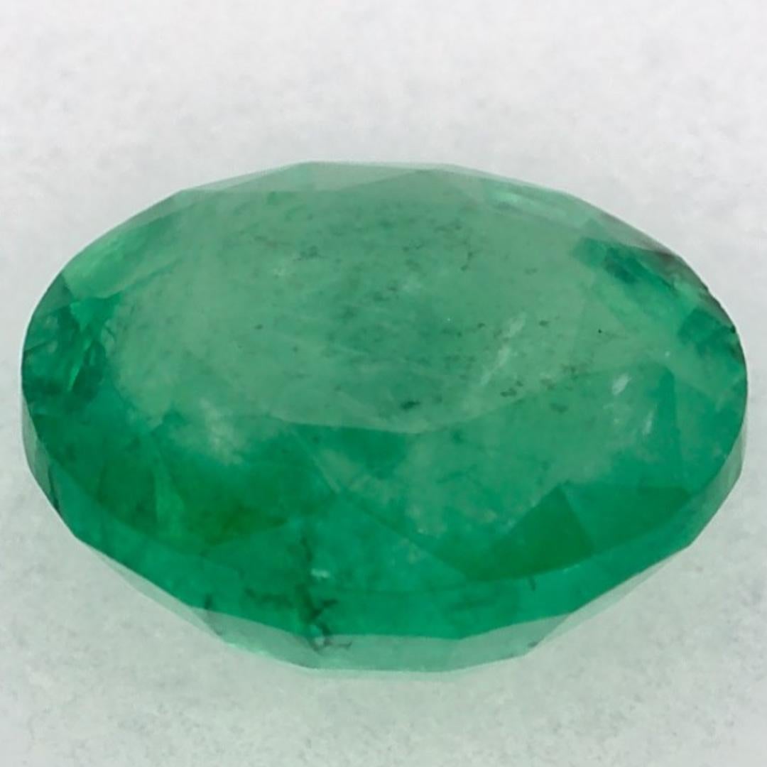 0.94 Ct Emerald Round Loose Gemstone In New Condition For Sale In Fort Lee, NJ