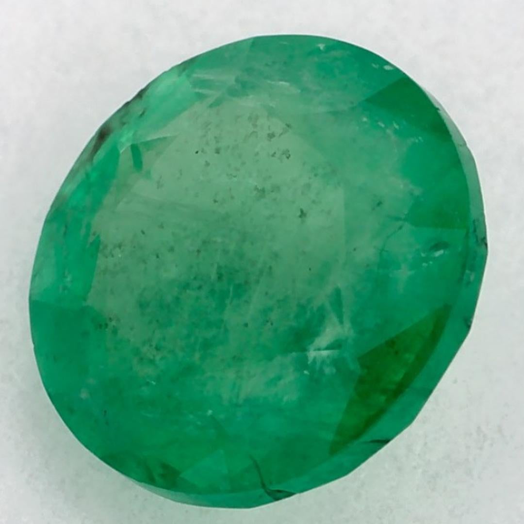 Women's 0.94 Ct Emerald Round Loose Gemstone For Sale