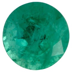 Gema suelta redonda esmeralda de 0.94 ct