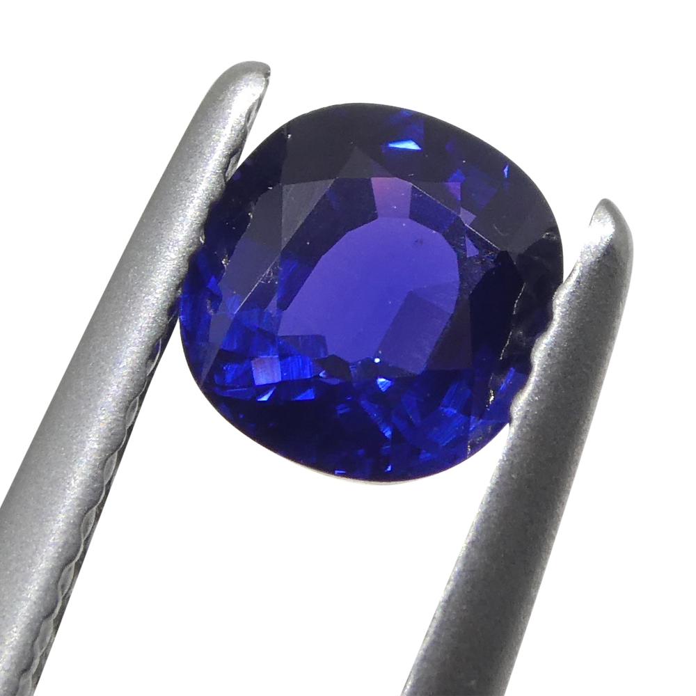 0.94ct Cushion Blue Sapphire from East Africa, Unheated In New Condition For Sale In Toronto, Ontario