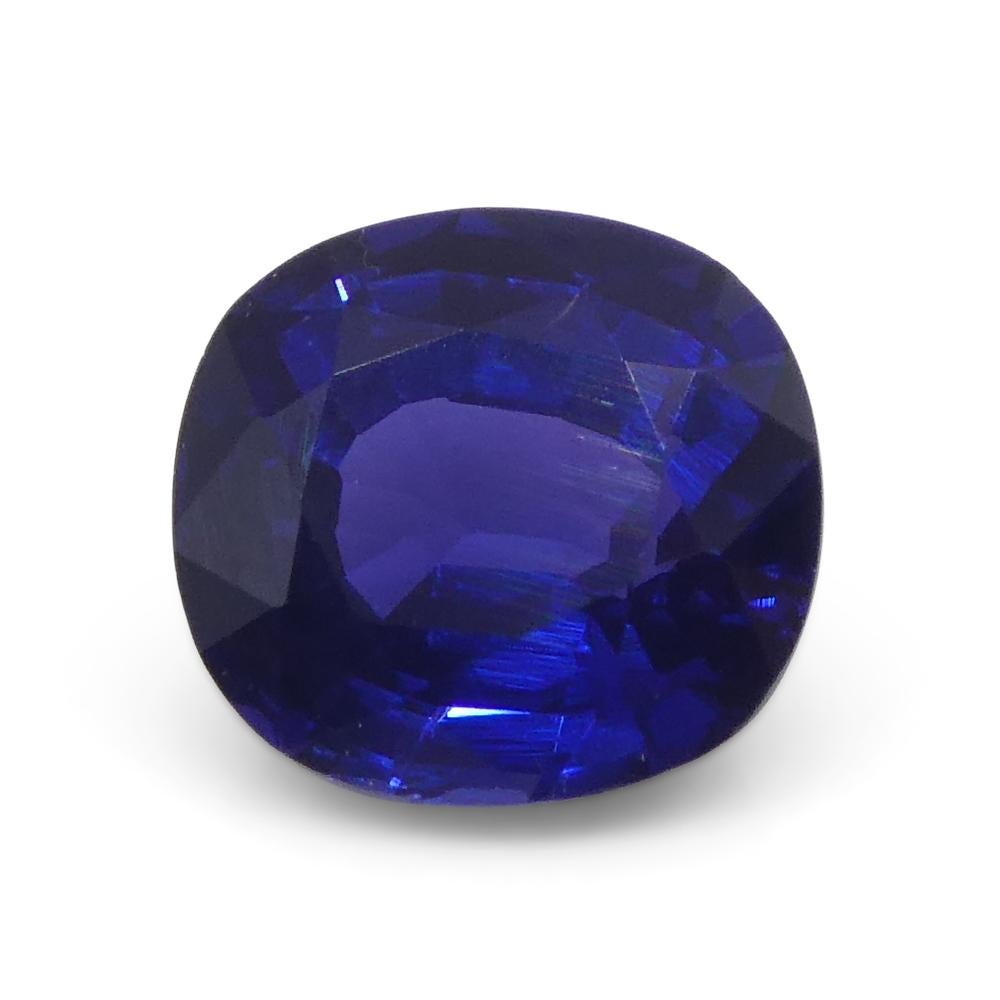 0.94ct Cushion Blue Sapphire from East Africa, Unheated For Sale 1