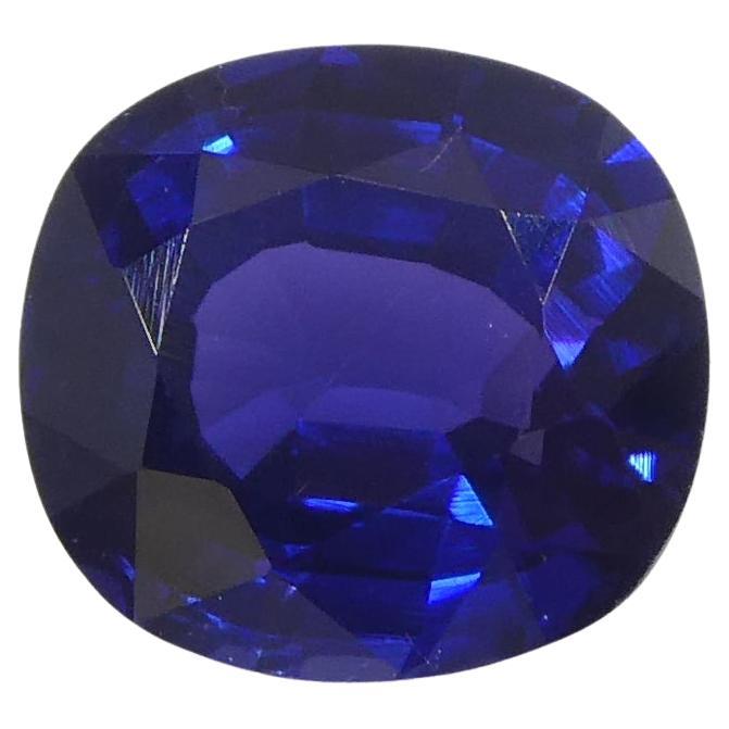 0.94ct Cushion Blue Sapphire from East Africa, Unheated For Sale