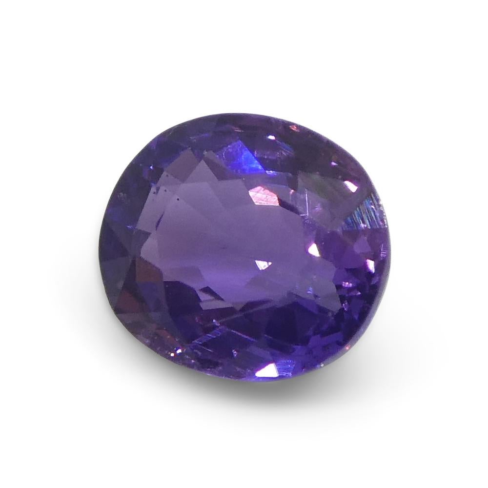 0.94ct Cushion Purple Sapphire from Madagascar Unheated For Sale 6