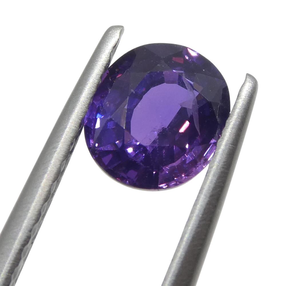 0.94ct Cushion Purple Sapphire from Madagascar Unheated For Sale 7