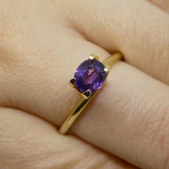 0.94ct Zaffiro viola a cuscino del Madagascar non riscaldato