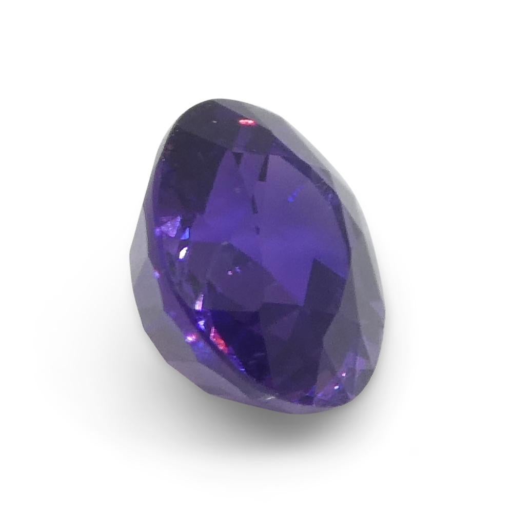 Women's or Men's 0.94ct Cushion Purple Sapphire from Madagascar Unheated For Sale