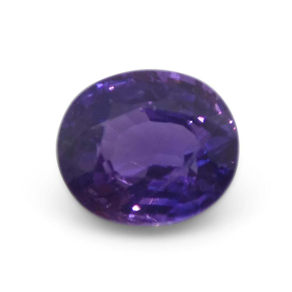 0.94ct Cushion Purple Sapphire from Madagascar Unheated For Sale 1