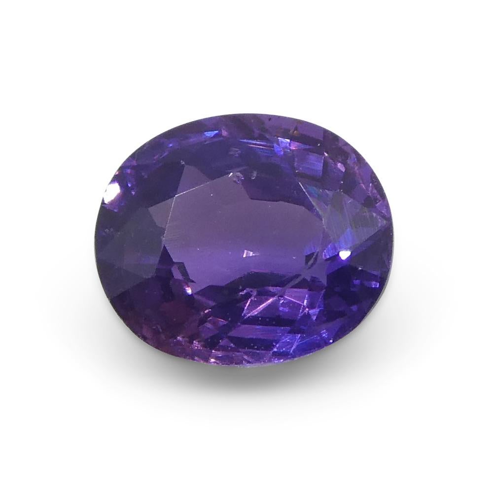 0.94ct Cushion Purple Sapphire from Madagascar Unheated For Sale 3