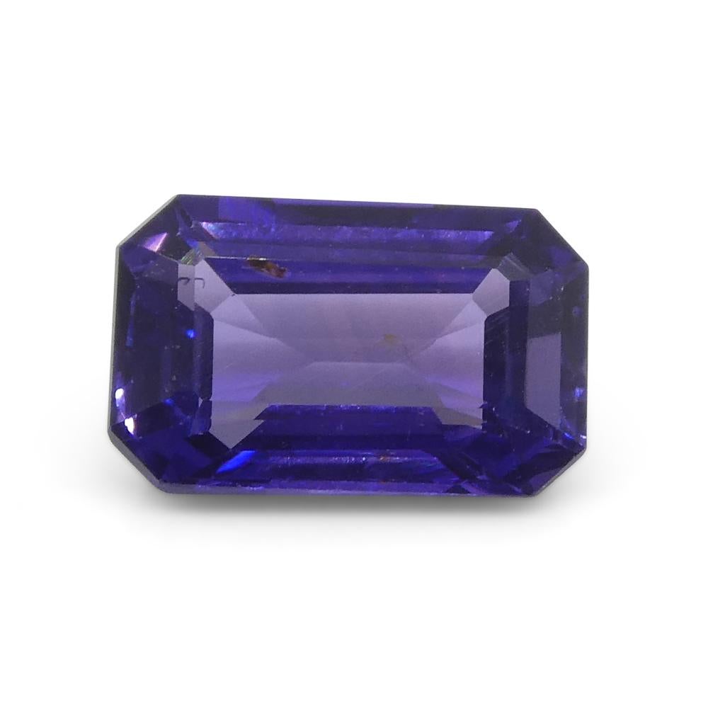 0.94ct Emerald Cut Purple Sapphire from East Africa, Unheated For Sale 7