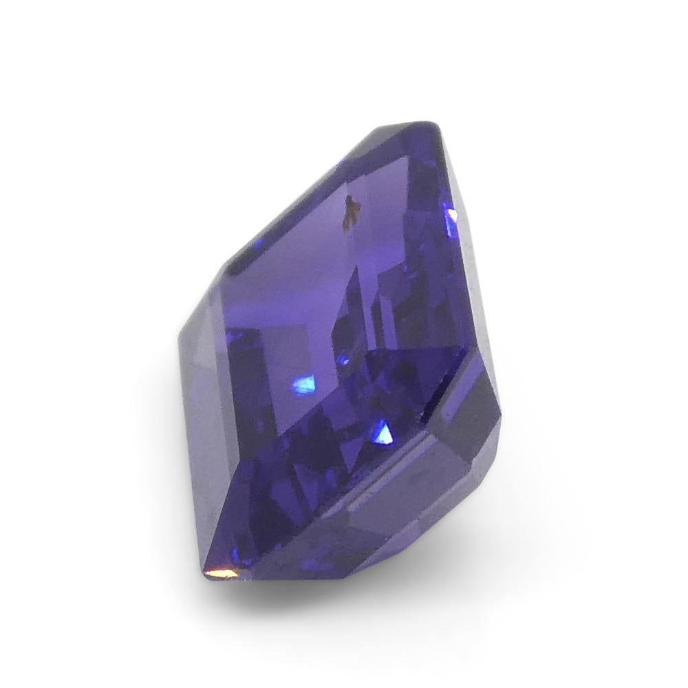 0.94ct Emerald Cut Purple Sapphire from East Africa, Unheated For Sale 1