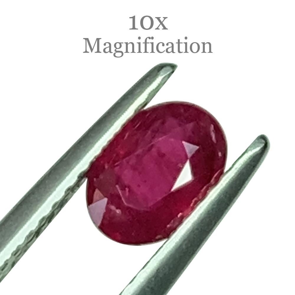 Brilliant Cut 0.94ct Oval Red Ruby from Mozambique For Sale