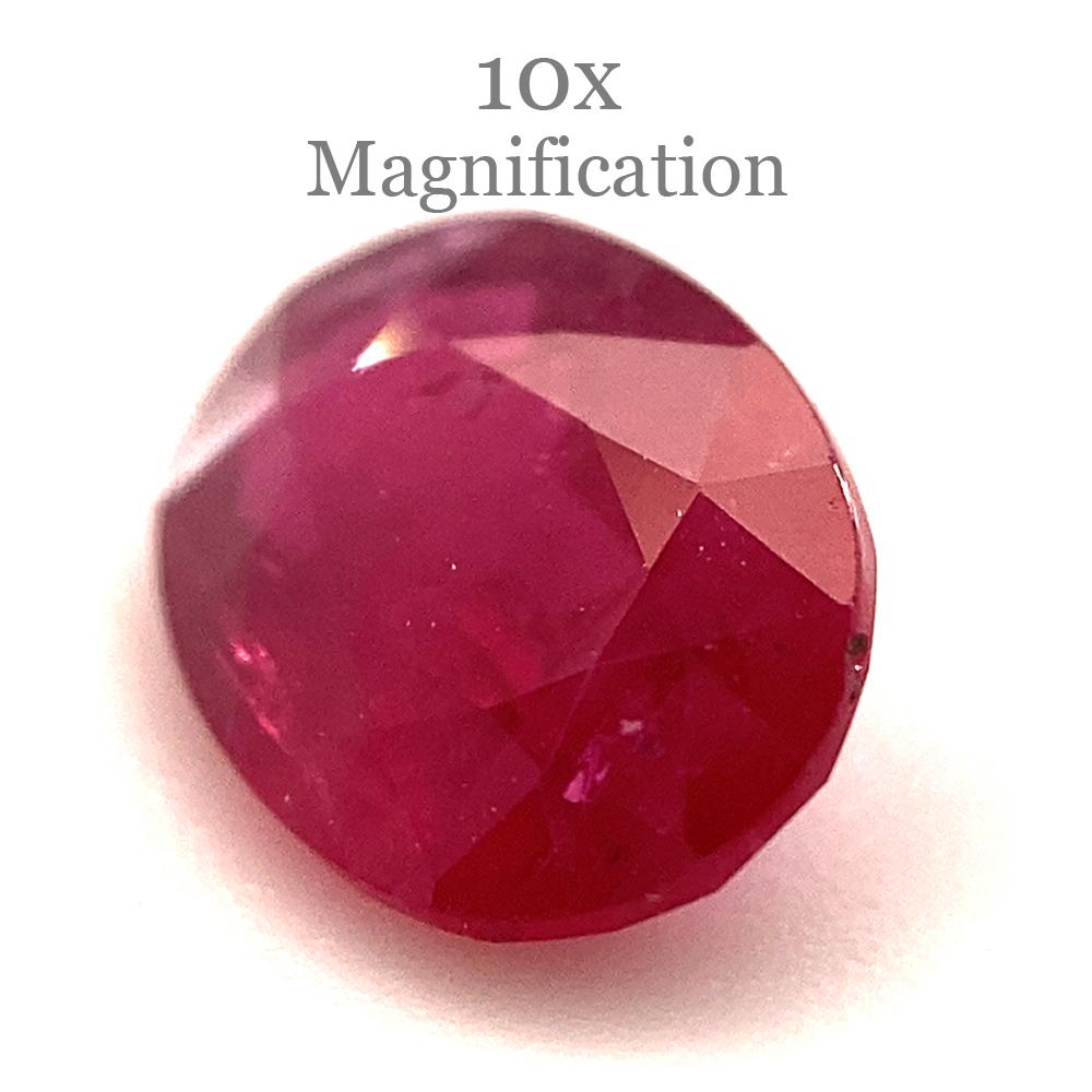 0.94ct Oval Red Ruby from Mozambique In New Condition For Sale In Toronto, Ontario