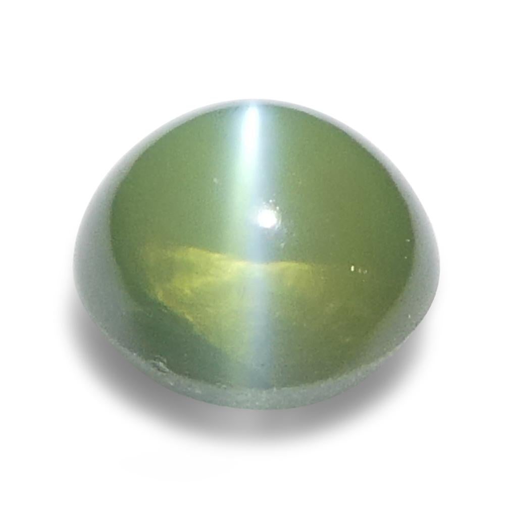 0.94ct Round Cabochon Yellowish Green to Pink-Purple Cat's Eye Alexandrite from  For Sale 1