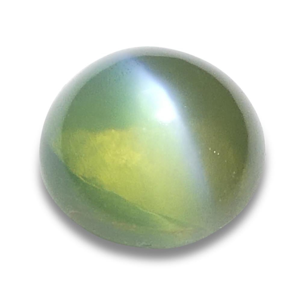 0.94ct Round Cabochon Yellowish Green to Pink-Purple Cat's Eye Alexandrite from  For Sale 2
