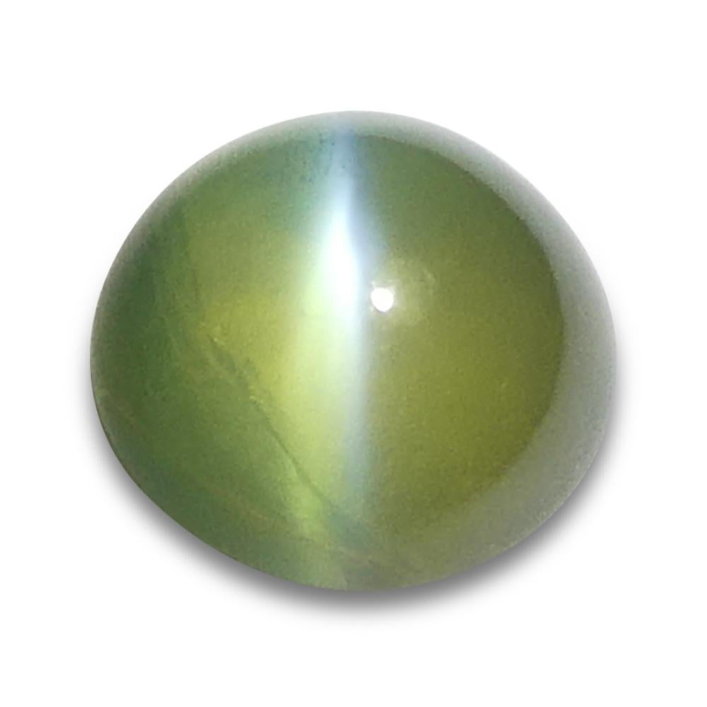 0.94ct Round Cabochon Yellowish Green to Pink-Purple Cat's Eye Alexandrite from  For Sale 3