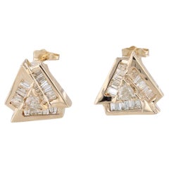0.94ctw Diamond Triangle Stud Earrings 14k Yellow Gold 0.94ctw Diamond Triangle Stud Earrings 14k Yellow Gold