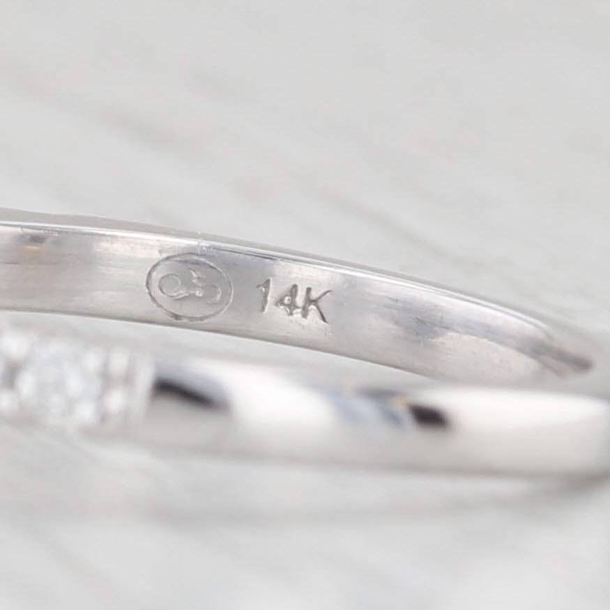 0.94ctw Diamante Redondo Halo Anillo de Compromiso 14k Oro Blanco Sz 6.75 GIA Catedral en venta 3