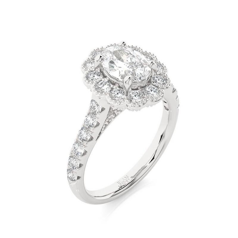 Diamond Carat Weight: This exquisite Vow Collection ring boasts a total of 0.95 carats of round diamonds. The carefully selected diamonds contribute to the overall brilliance and radiance of the piece.

Gold Type: Meticulously crafted in 14K white