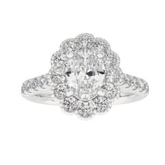 0.95 Carat Diamond Vow Collection Ring in 14K White Gold