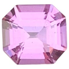 0.95 Carat Natural Loose Hot Pink Color Spinel Stone Asscher Cut Afghan Gemstone