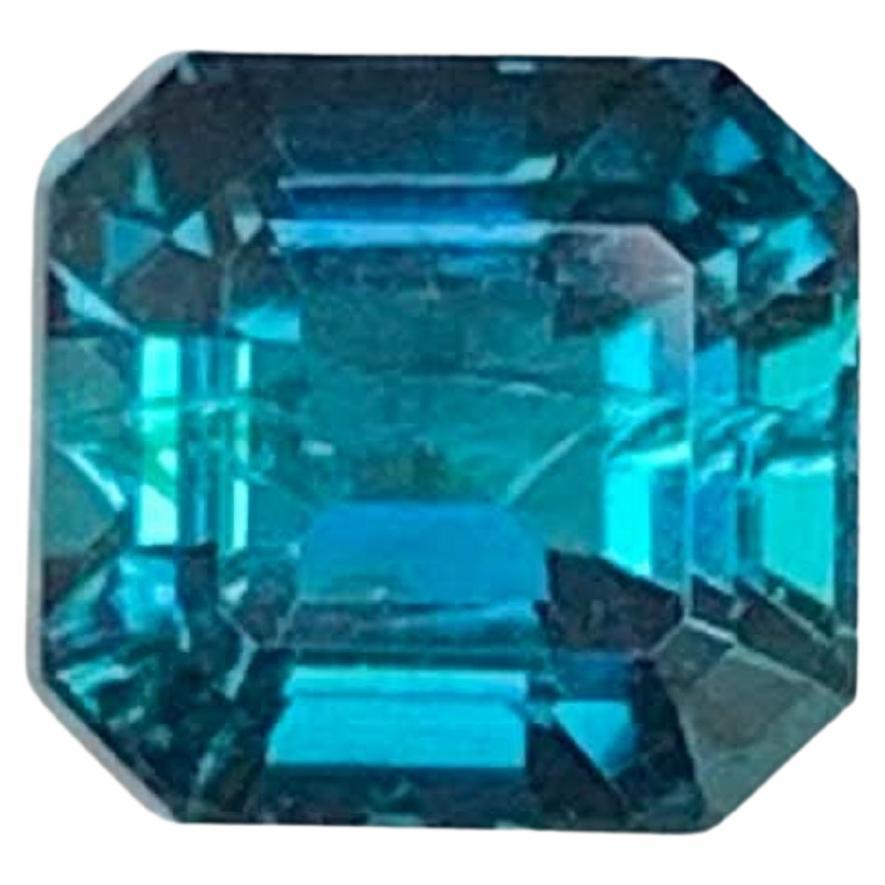0.95 Carat Natural Loose Lagoon Blue Tourmaline Asscher Cut Afghan Gemstone