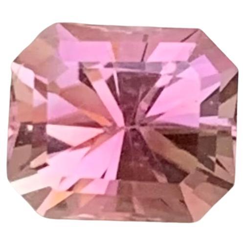 0.95 Carat Natural Loose Pink Tourmaline Fancy Emerald Shape Gem For Ring  For Sale