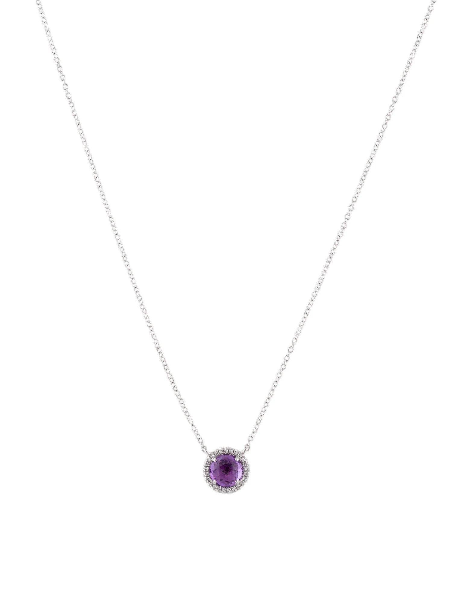 amethyst white gold necklace