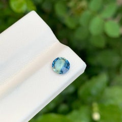 0.95 carats Bi color Sapphire Stone Round Cut Natural Sri Lankan Gemstone