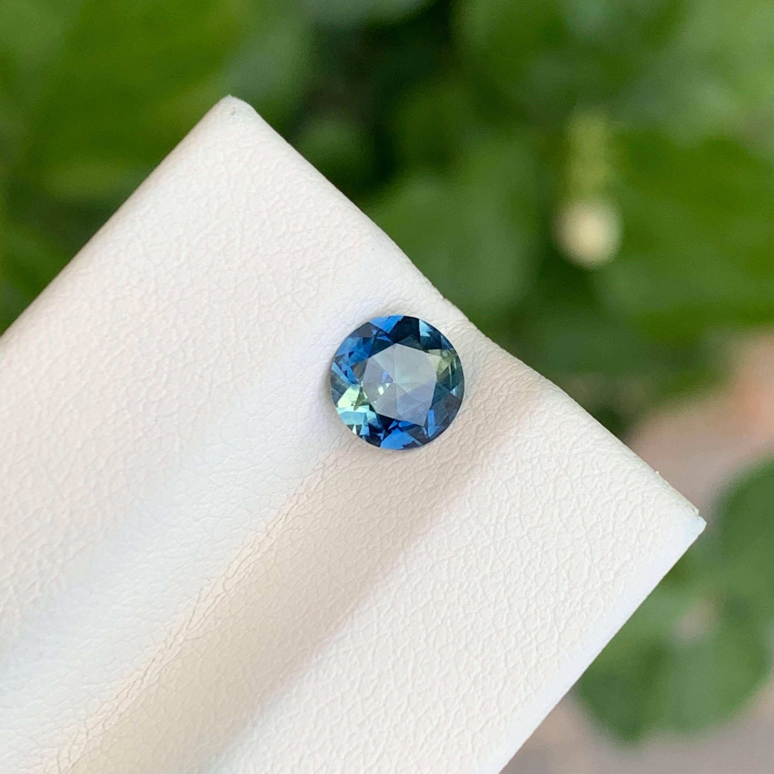 0,95 Karat Bi Farbe Saphir Stein Rundschliff Natürlicher Sri Lankanischer Edelstein für Damen oder Herren im Angebot