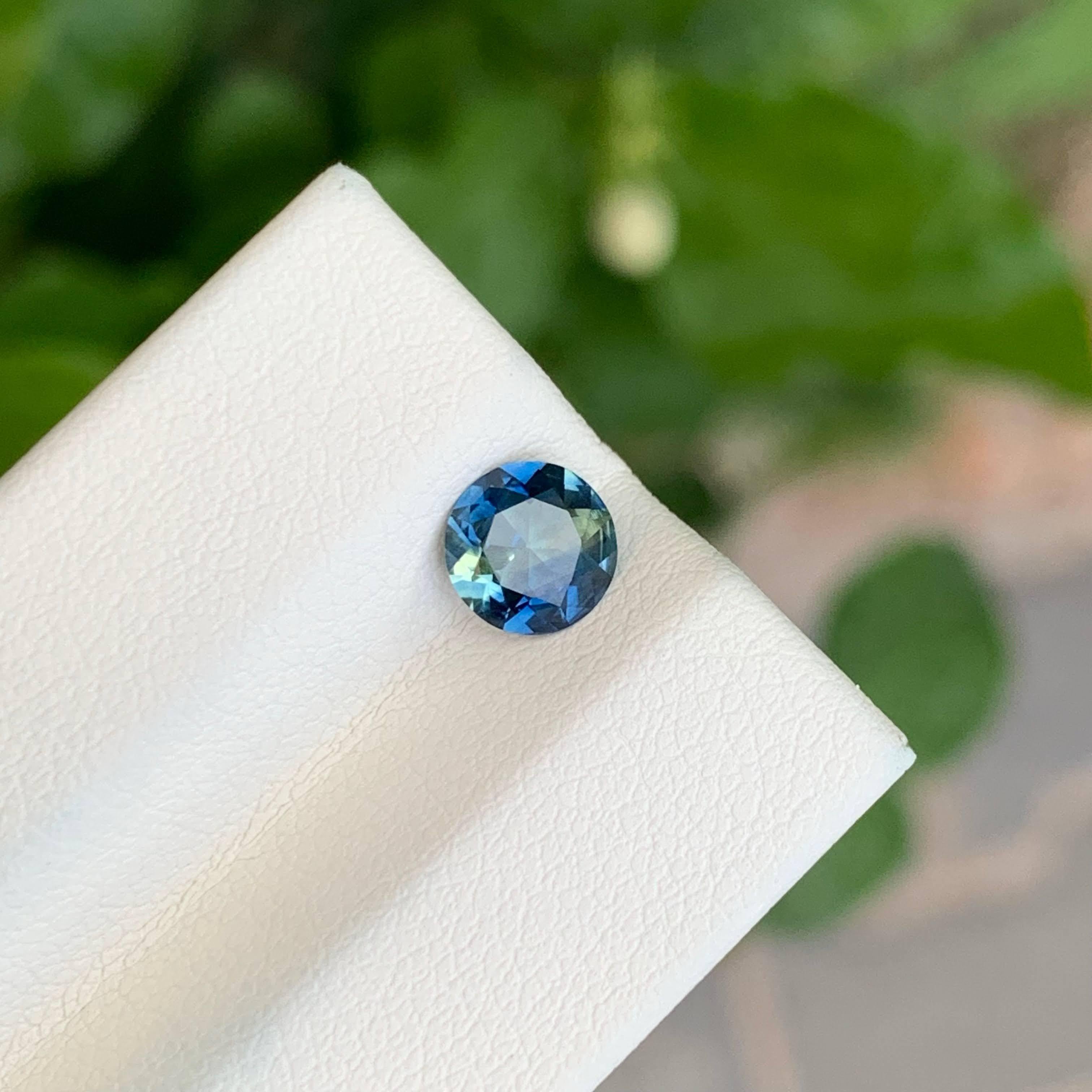 0,95 Karat Bi Farbe Saphir Stein Rundschliff Natürlicher Sri Lankanischer Edelstein im Angebot 1