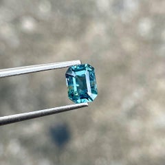0.95 carats Grayish Blue Spinel Stone Emerald Cut Natural Burmese Gemstone